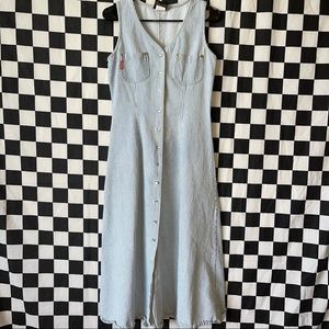 Vintage blue denim dress